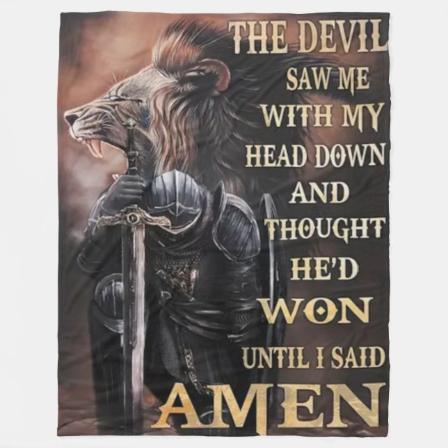 DEVIL SAW ME WITH MY HEAD DOWN FLEECE BLANKET (Front)