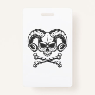Devil Skull ID Badge