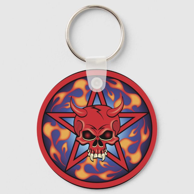 Devil Skull Key Ring (Front)