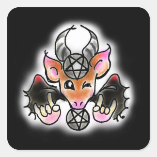 Devil Square Sticker