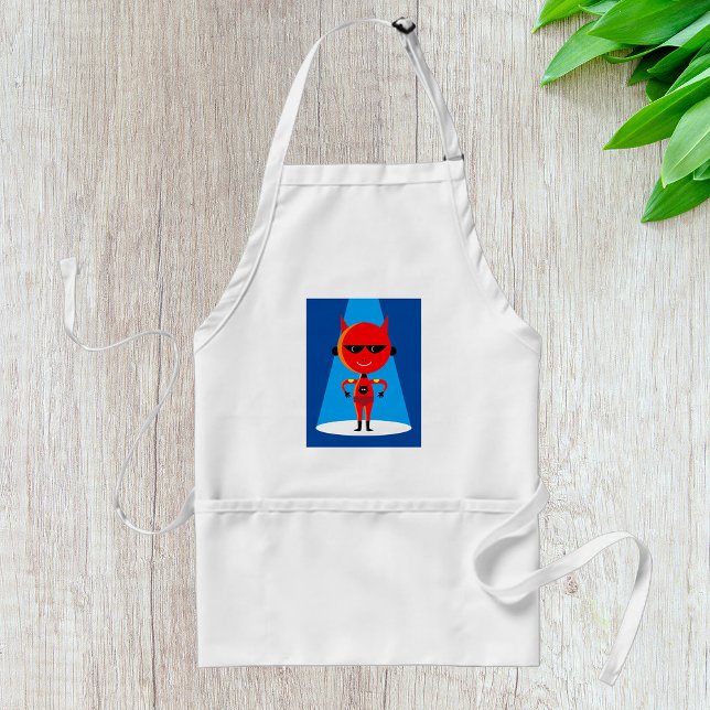 Devil Superhero Character Bold Red and Blue  Standard Apron (Creator Uploaded)