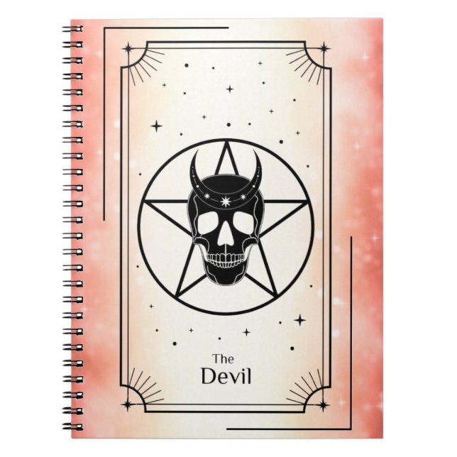 Devil Tarot Card Notebook (Front)