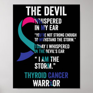 Devil- Thyroid Cancer Awareness Support Ribbon  Poster