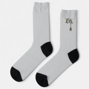 DEVIL Unisex Socks Trend Abstract Black White