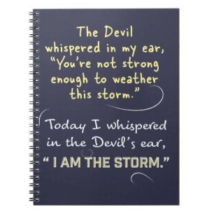 Devil whispered Christian Women's Notebooks custom