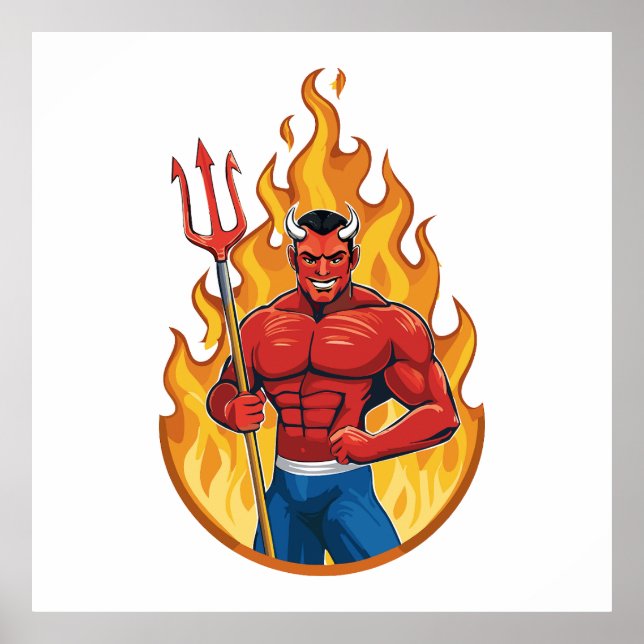 Devil with trident poster (Front)