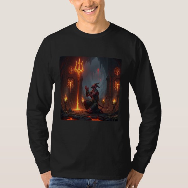 Devil Worship Trident T-Shirt (Front)