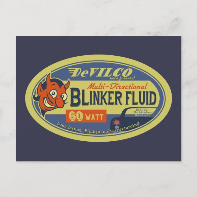 DeVilCo Blinker Fluid Postcard (Front)