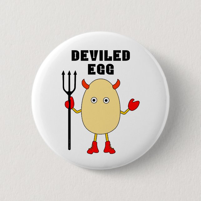 Deviled Egg 6 Cm Round Badge (Front)