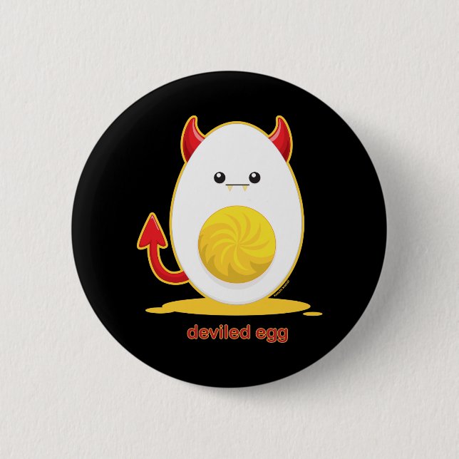 Deviled Egg 6 Cm Round Badge (Front)
