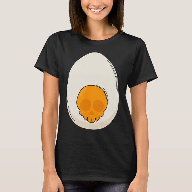 Deviled Egg Costume Devil Horns Halloween Love Egg T-Shirt (Front)