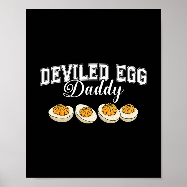 Deviled Egg Daddy Funny Retro Thanksgiving Dinner  Poster (Front)