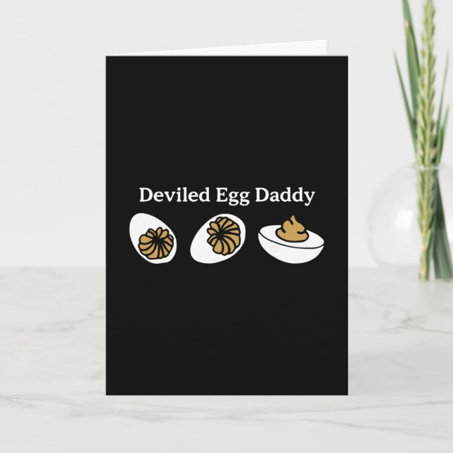 Deviled Egg Daddy Funny Thanksgiving Food Dad Joke Card (Front)