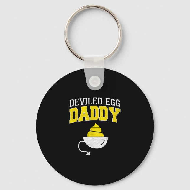 Deviled Egg Daddy Funny Thanksgiving For Men  Key Ring (Front)
