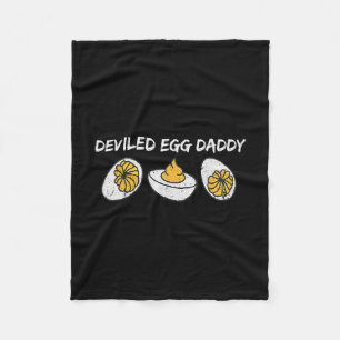 Deviled Egg Daddy Retro Dinner You Know Why I'm He Fleece Blanket