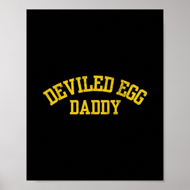 Deviled Egg Daddy Retro Funny Thanksgiving Fathers Poster (Front)
