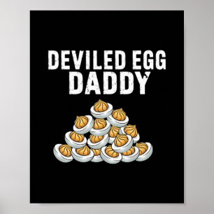 Deviled Egg Daddy Retro Vibes Thanksgiving Fathers Poster