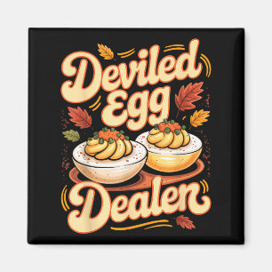 Deviled Egg Er Funny Retro Thanksgiving Food Quote Magnet