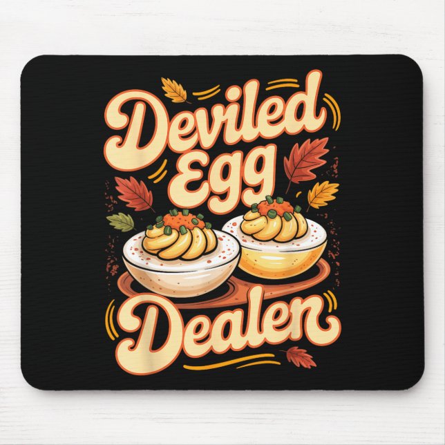 Deviled Egg Er Funny Retro Thanksgiving Food Quote Mouse Pad (Front)