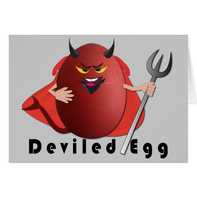 'deviled egg' funny egg humourous card (Front Horizontal)