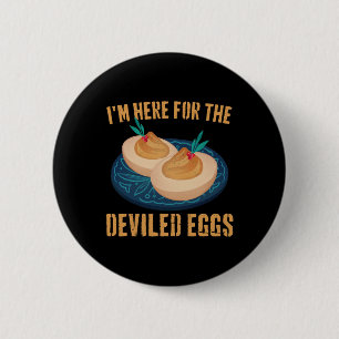 Deviled Egg Funny Thanksgiving Food Pilgrim Costum 6 Cm Round Badge