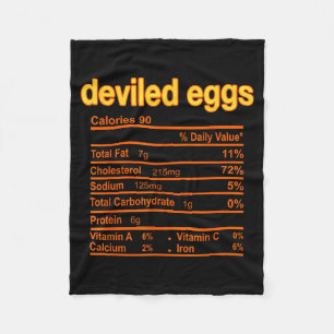 Deviled Egg Nutrition Facts Funny Thanksgiving Chr Fleece Blanket