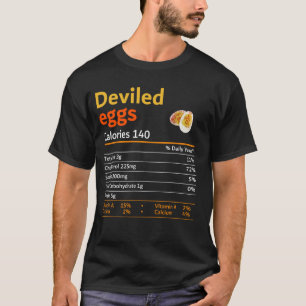 Deviled Egg Nutrition Facts Thanksgiving Costume C T-Shirt