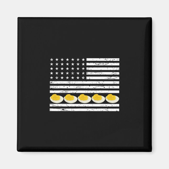 Deviled Eggs American Flag Patriotic Thanksgiving  Magnet (Front)