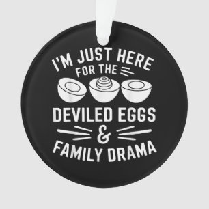 Deviled Eggs Family Drama Funny Foodie Gift Thanks Ornament