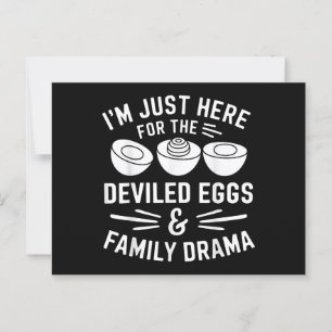 Deviled Eggs Family Drama Funny Foodie Gift Thanks Postcard