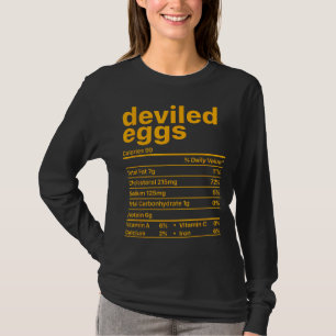 Deviled Eggs Nutrition Facts Funny Food Thanksgivi T-Shirt