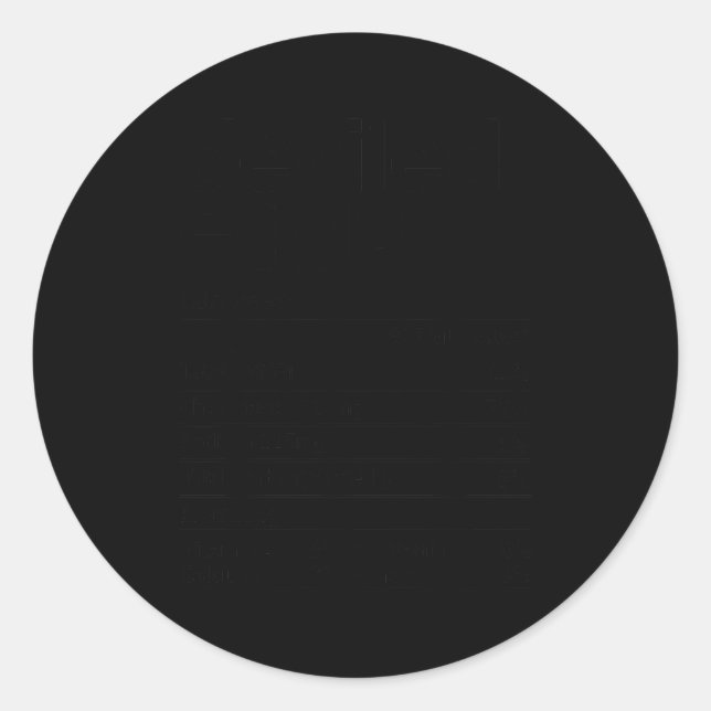 Deviled Eggs Nutrition Facts Funny Thanksgiving Ch Classic Round Sticker (Front)