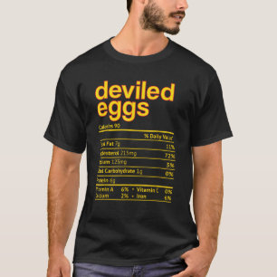 Deviled Eggs Nutrition Facts Funny Thanksgiving Ch T-Shirt