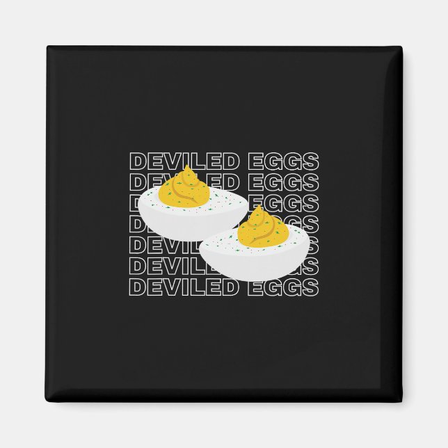 Deviled Eggs Retro Dinner Humor Food Lover Thanksg Magnet (Front)