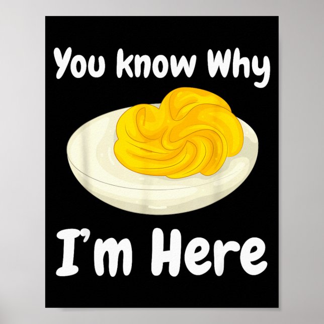 Deviled Eggs You Know Why I’m Here Thanksgiving Fo Poster (Front)