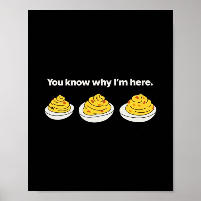Deviled Eggs You Know Why I'm Here Thanksgiving Fu Poster (Front)