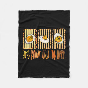 Deviled Eggs You Know Why Im Here Thanksgiving Men Fleece Blanket