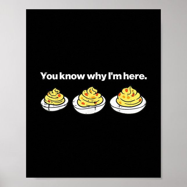 Deviled Eggs You Know Why Im Here Thanksgiving Men Poster (Front)