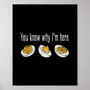 Deviled Eggs You Know Why Im Here Thanksgiving Poster