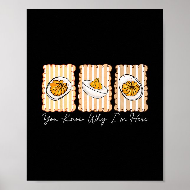 Deviled Eggs You Know Why Im Here Thanksgiving Wom Poster (Front)