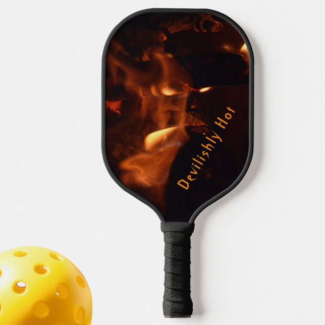 Devilish Burning Flames Customisable Pickleball Paddle (Creator Uploaded)