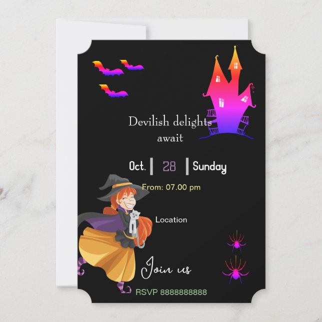 Devilish delights invitation (Front)