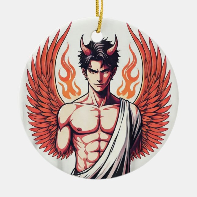 Devilish Designs Ceramic Ornament (Front)