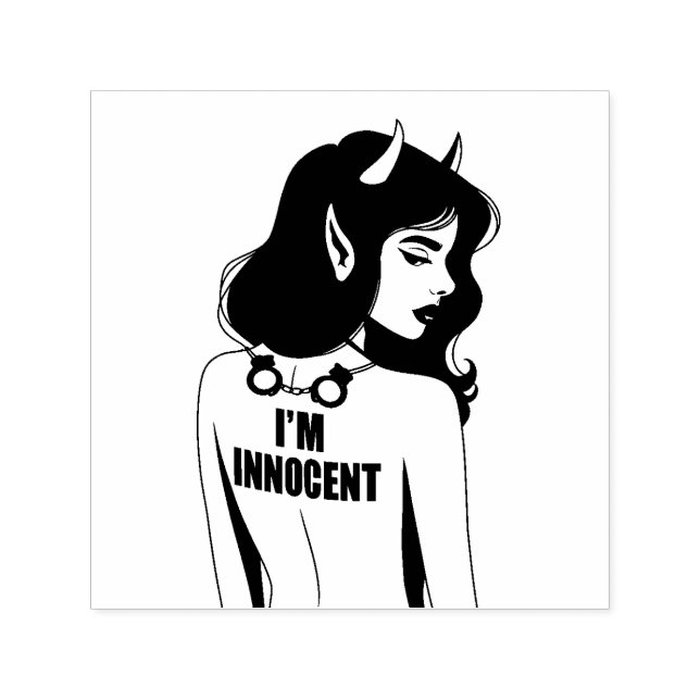 Devilish Innocent Woman Self-inking Stamp (Design)