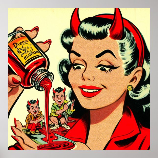 Devilish Pin-up Poster (Front)