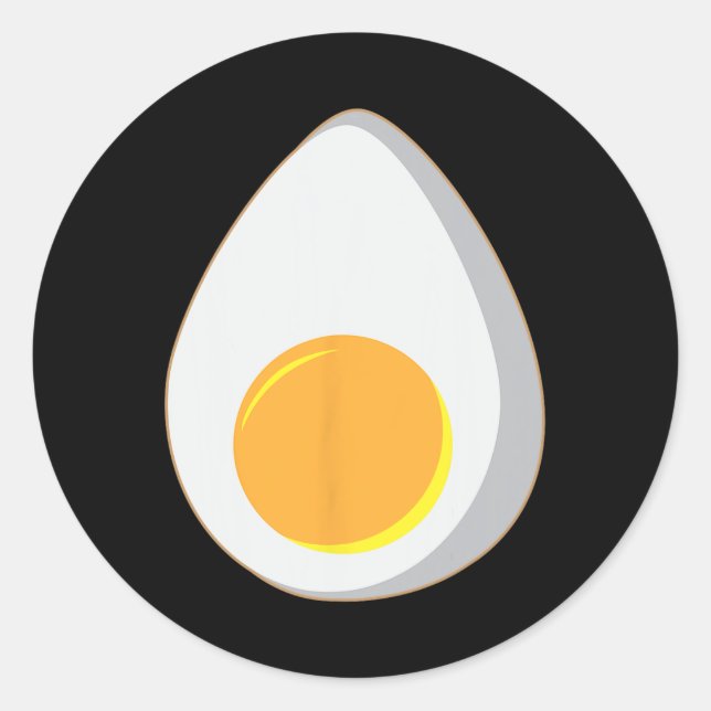Devilled Egg Costume Cool Boiled Egg Gift  Classic Round Sticker (Front)