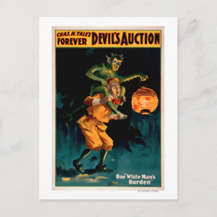 Devil's Auction White Man's Burden Theatre Postcard