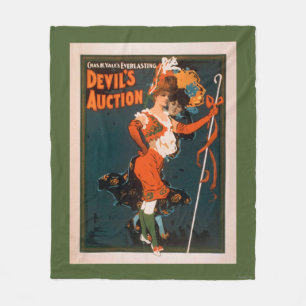 Devil's Auction Woman in Costume Theatre 2 Fleece Blanket
