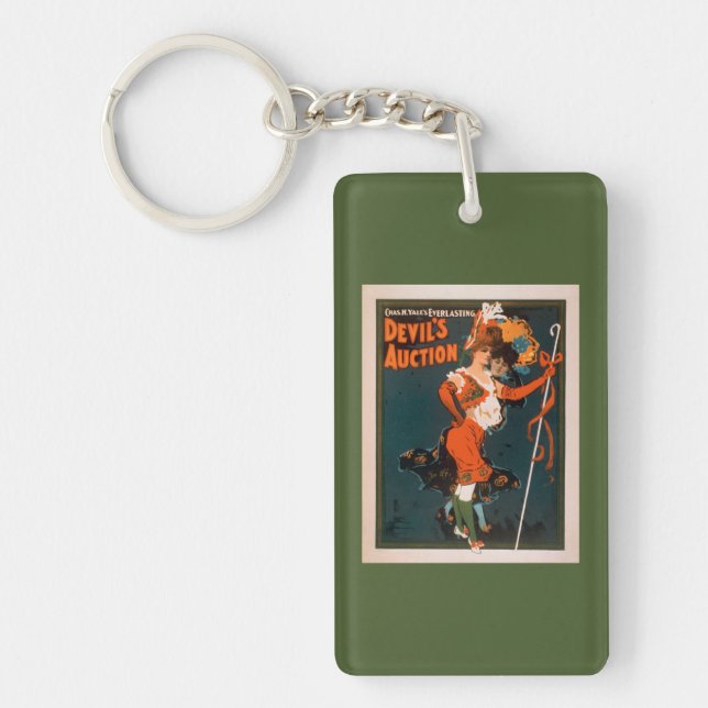 Devil's Auction Woman in Costume Theatre 2 Key Ring (Front)