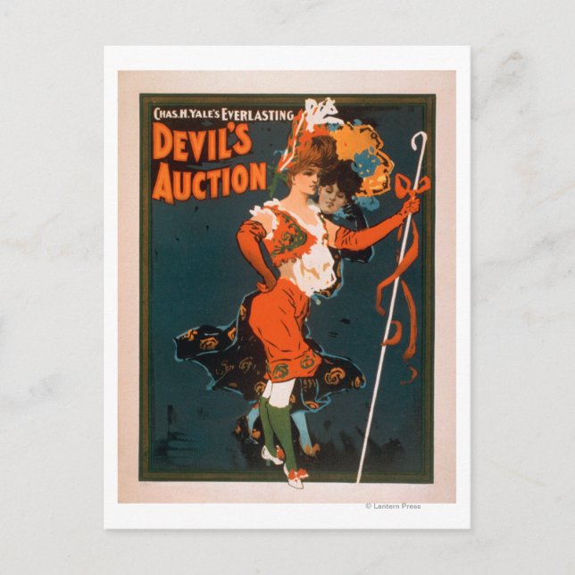 Devil's Auction Woman in Costume Theatre 3 Postcard (Front)